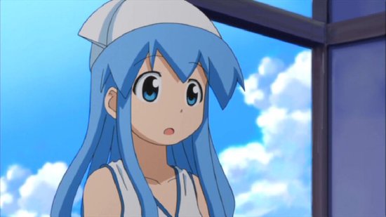 Squid Girl Chibi Anime Manga Art, blue squid, blue, white png | PNGEgg