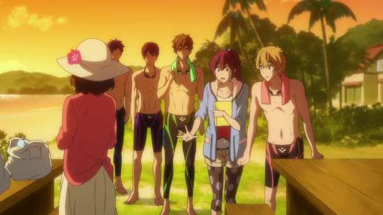 Free! - Iwatobi Swim Club Ep. 1 Dub  Reunion at the Starting Block! 