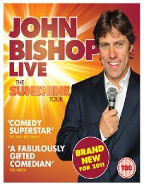 Preview Image for John Bishop Live: The Sunshine Tour comes to DVD, Blu-ray and iTunes this November